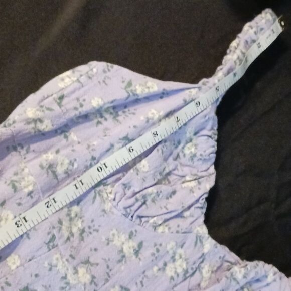 Aeropostale Purple Floral Sleeveless Mini Dress Juniors M - Picture 12 of 13